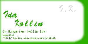 ida kollin business card